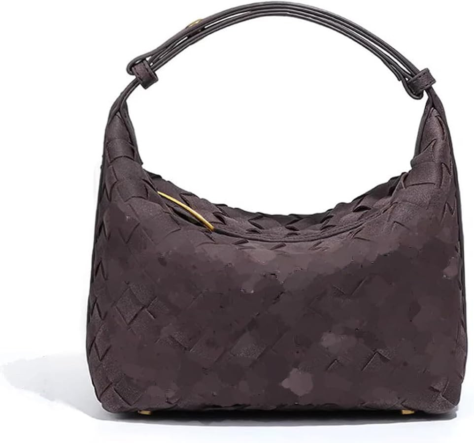 Amazon.com: Luxurious Suede Slouch Hobo Bag for Women Woven Leather Shoulder Bags Top-Handle Purs... | Amazon (US)