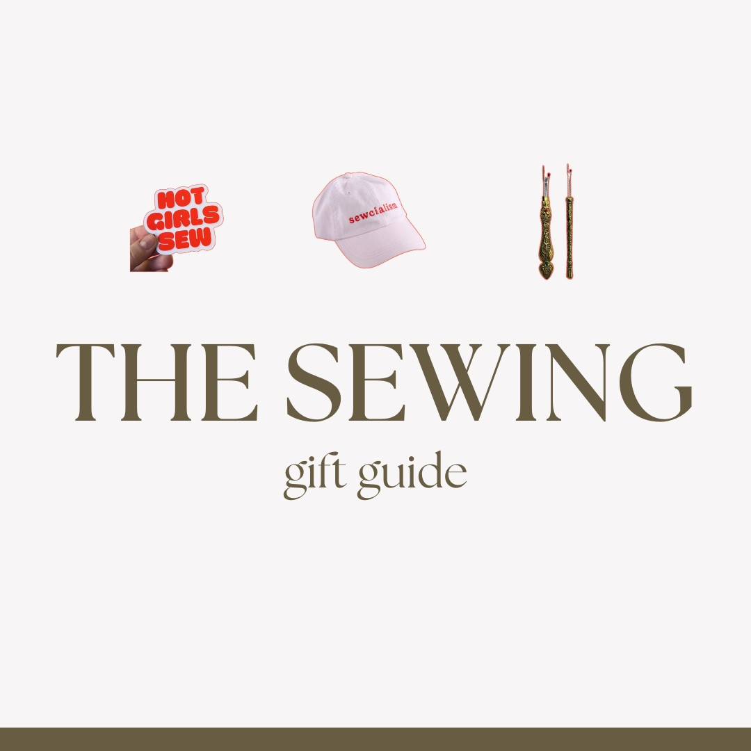 Finding the perfect gift for a sewing enthusiast can be a challenge. It’s not just about matching their style—you also need to consider what they already have and what they might need for upcoming projects. If you’re feeling stuck, don’t worry—I’ve put together some ideas to help you out!

1. Closet Core Sewing Hats: Cute sewing merch is basically impossible to find. Thankfully, the Closet Core team made some really cute hats this year!
2. CraftyCre8tiveCo Vintage Style Seam Rippers: I’m generally not happy when I have to break out a seam ripper, so I might as well add some extra cheer by using a cool one.
3. KrishenkasTreasures Wrist Pin: Love a good wrist pin that utilizes a print that’s actually in style.
4. Madalynne Corset Sewing Kit: Sewing kits are amazing because you don’t have to worry about what the sewist already has (or is missing) in their stash. This is one example of many awesome kits available!
5. HotStitchStudio: Hot girls sew. What more must I say?
6. ZJY Fabric Magnet Travel Set: Travel sewing kits are great and this little set comes in a bunch of cool colors. I can’t tell you how many times I’ve been on a trip and I’ve been asked if I have something to help. I usually don’t. 😅
7. Blackbird Fabrics gift card: Some people hate giving gift cards. And I get it, but also disagree. But when it comes to fabric, it’s SUCH a personal purchase. So why not let them pick what they want most???
8. Monochromatiques Pin Earrings: Um I’m obsessed with these pin earrings. They are SO cute!!!
9. OrAbille Needle Holder: I didn’t realize that anyone needed a needle holder until I saw these potion-magical-sailor-moon-esq holders. 

