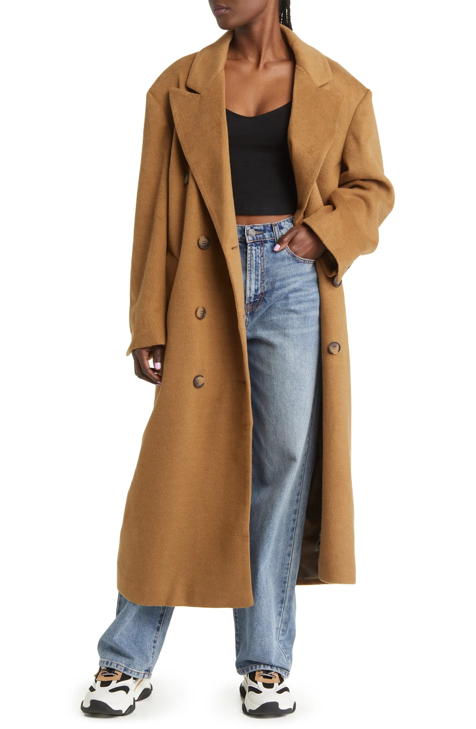 Topshop Oversize Open Front Longline Coat | Nordstrom | Nordstrom