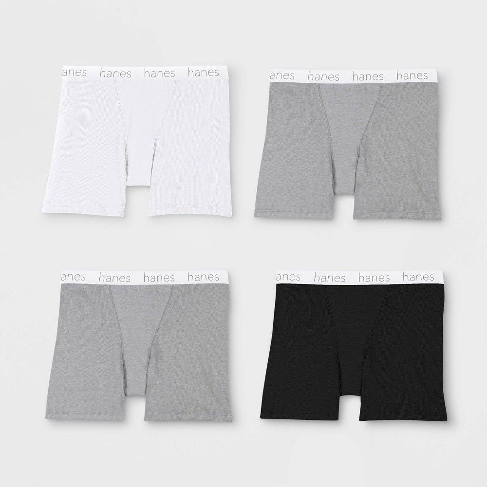 Hanes Premium Women's 4pk Cotton Mid-Thigh with Comfortsoft Waistband Boxer Briefs - Color May Vary | Target