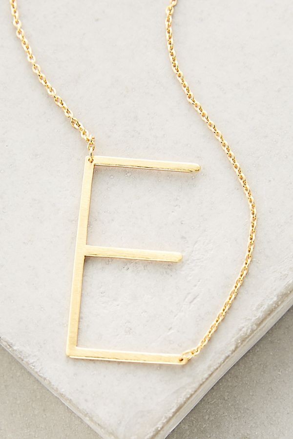 Block Letter Monogram Necklace | Anthropologie (US)
