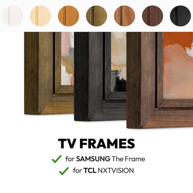 Colorful Pine Wooden TV Frame for Samsung the Frame & TCL Nxtvision - Etsy | Etsy (US)