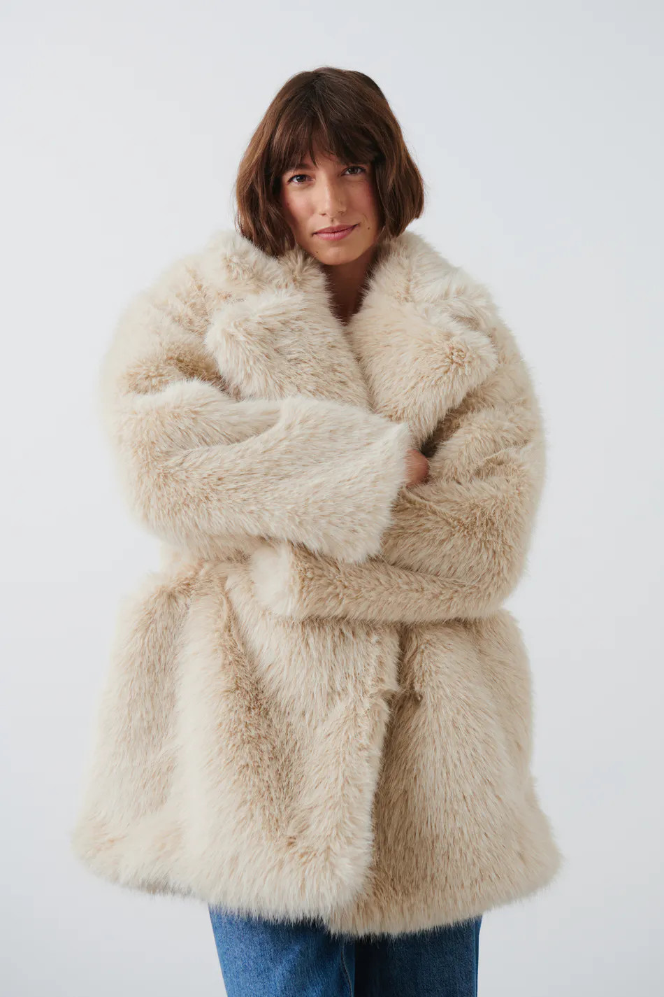Faux fur jacket - Beige - Dame - Gina Tricot | Gina Tricot SE