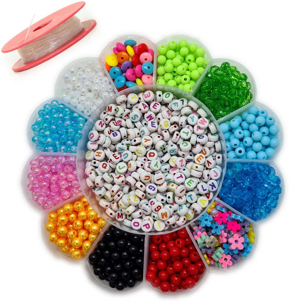 Miçangas Infantil 1400 peças com Maleta Divisória Iniciante | Shopee (BR)