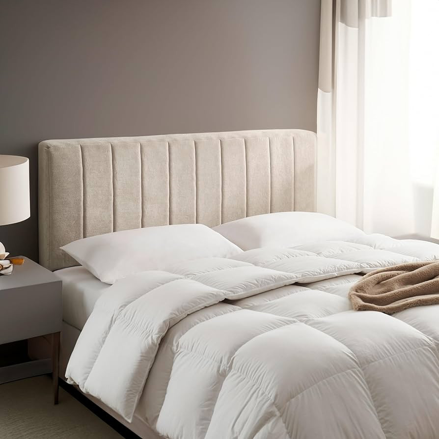 Upholstered King Headboard - Easy Assemble Channel Stitched Headboard King Size Bed - Wall Mounte... | Amazon (US)