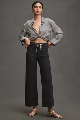 PAIGE Ari Tie-Waist High-Rise Wide-Leg Jeans | Anthropologie (US)