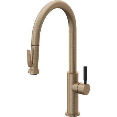 Corsano Pull Down Kitchen Squeeze Sprayer High Arc Spout Faucet with BST Series Handle | Perigold