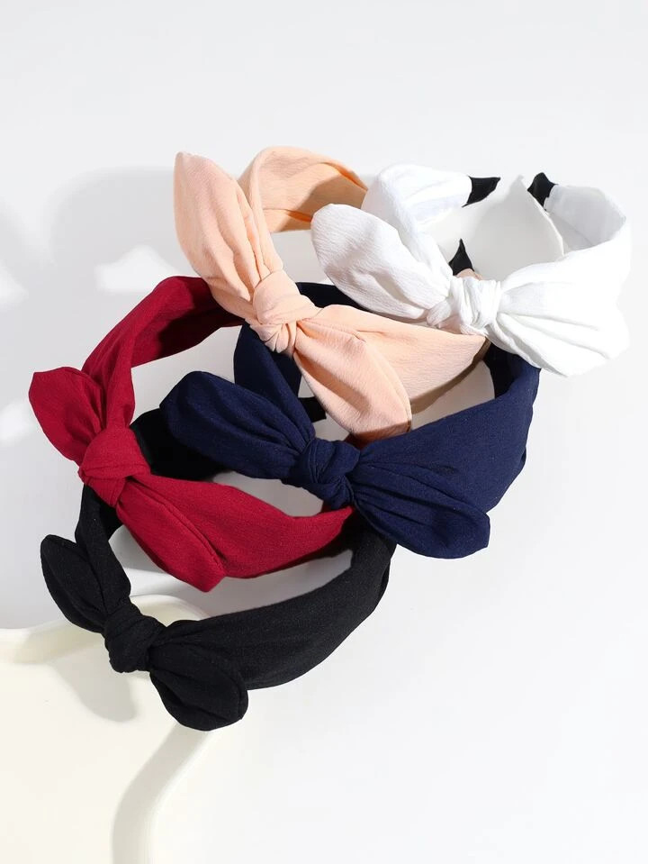 Cute 5pcs Bow Decor Headband,Dopamine | SHEIN