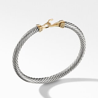 Cable Classic Buckle Bracelet with 14K Gold, 5mm | David Yurman