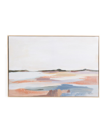 37x25 Lake In The Fog Framed Painting | Marshalls