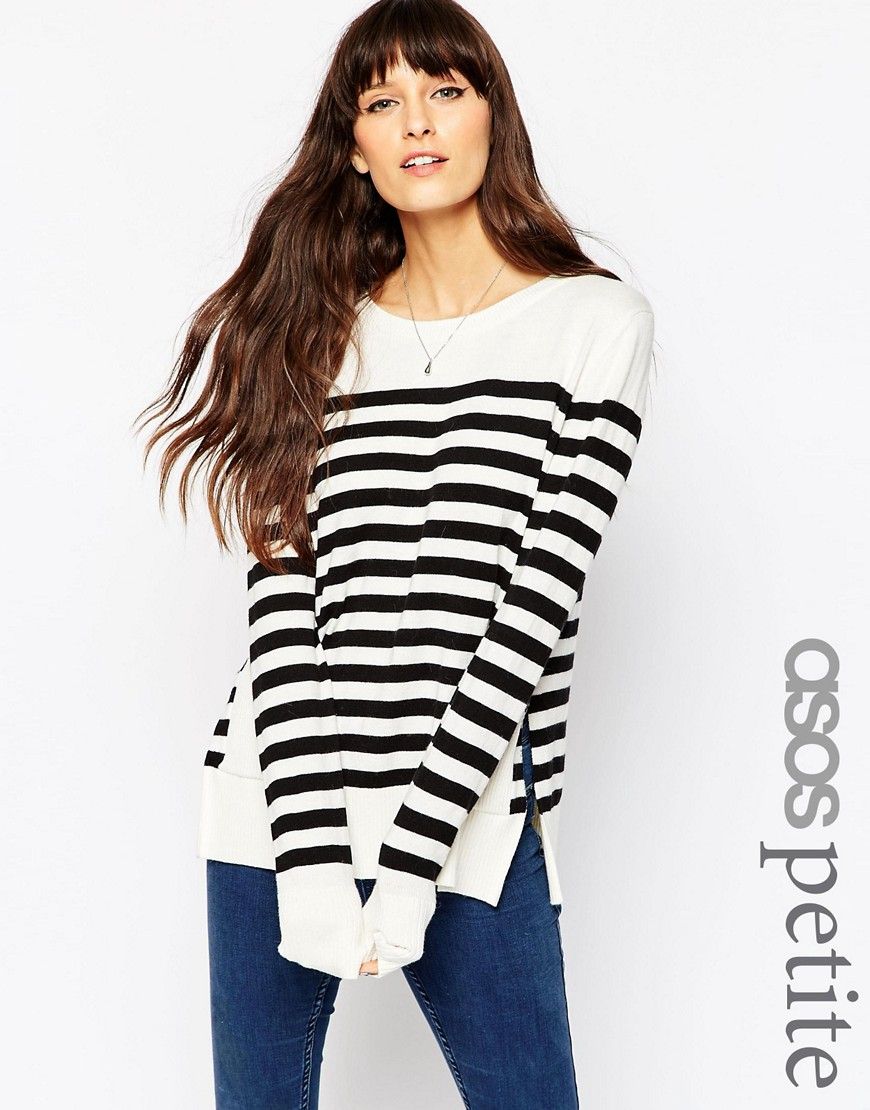 ASOS PETITE Mono Stripe Sweater | ASOS US