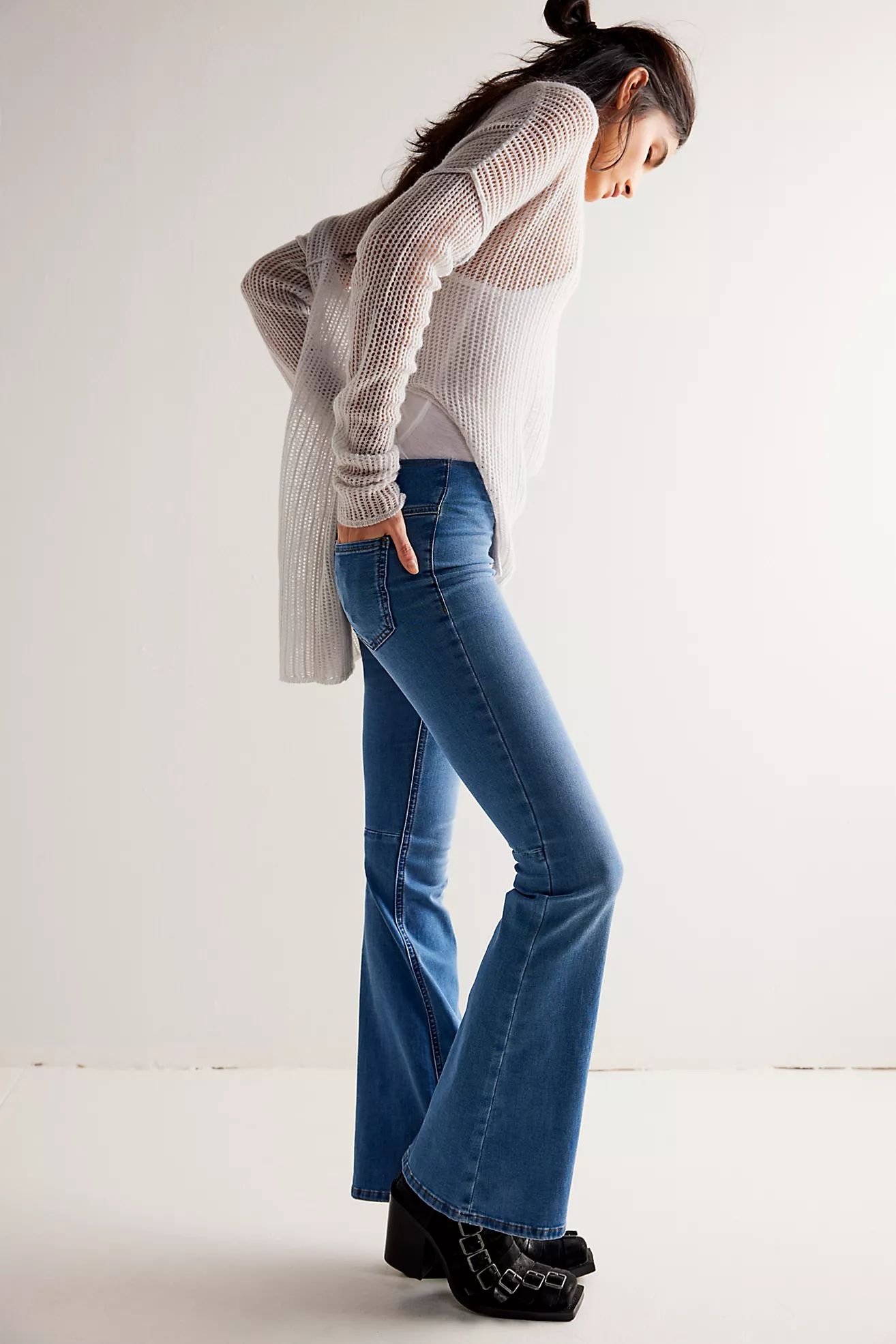 We The Free Penny Pull-On Flare Jeans | Free People (Global - UK&FR Excluded)