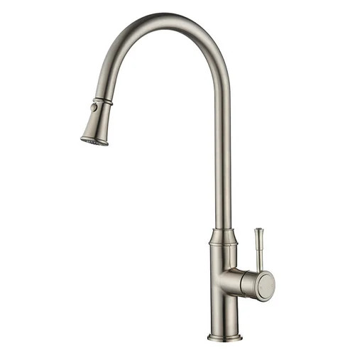 TiagoTapware Constance Gooseneck Pull-Out Kitchen Mixer | Temple & Webster | Temple & Webster AU