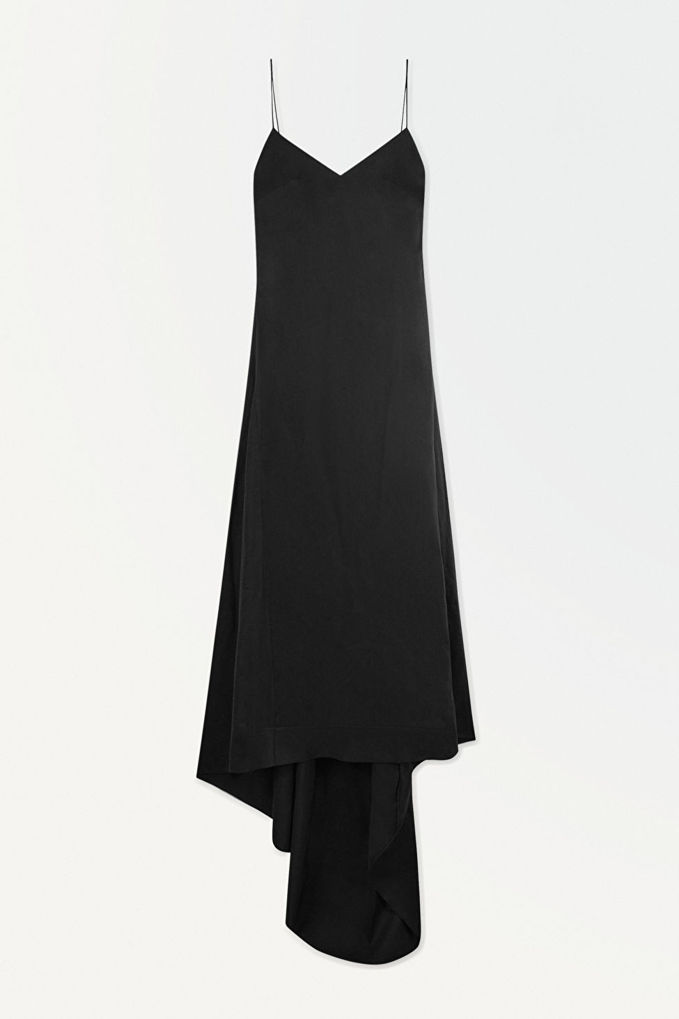 THE V-NECK LINEN MAXI DRESS - BLACK - COS | COS UK