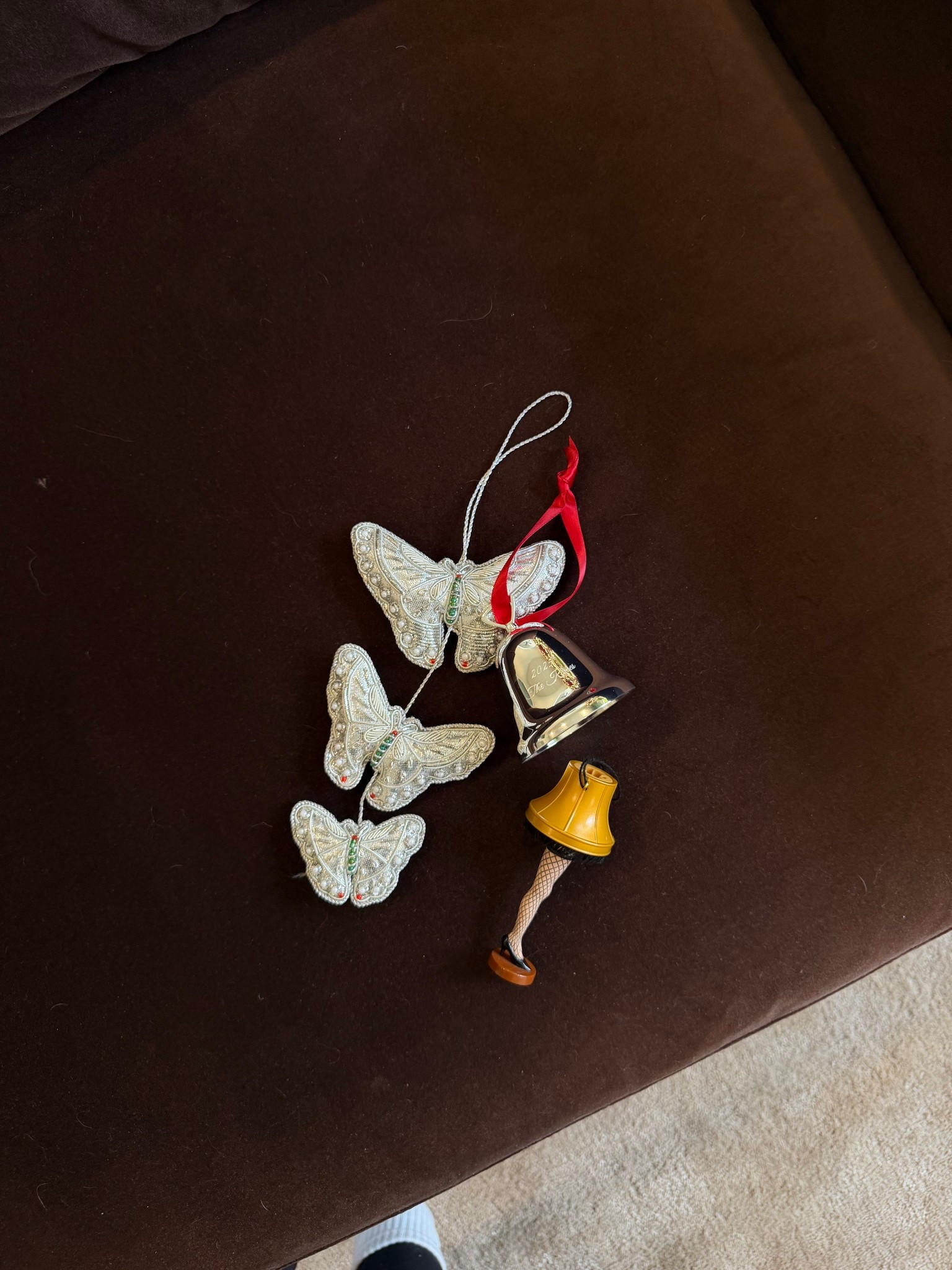 My newest ornament pick ups for our Christmas tree 🥹🤎