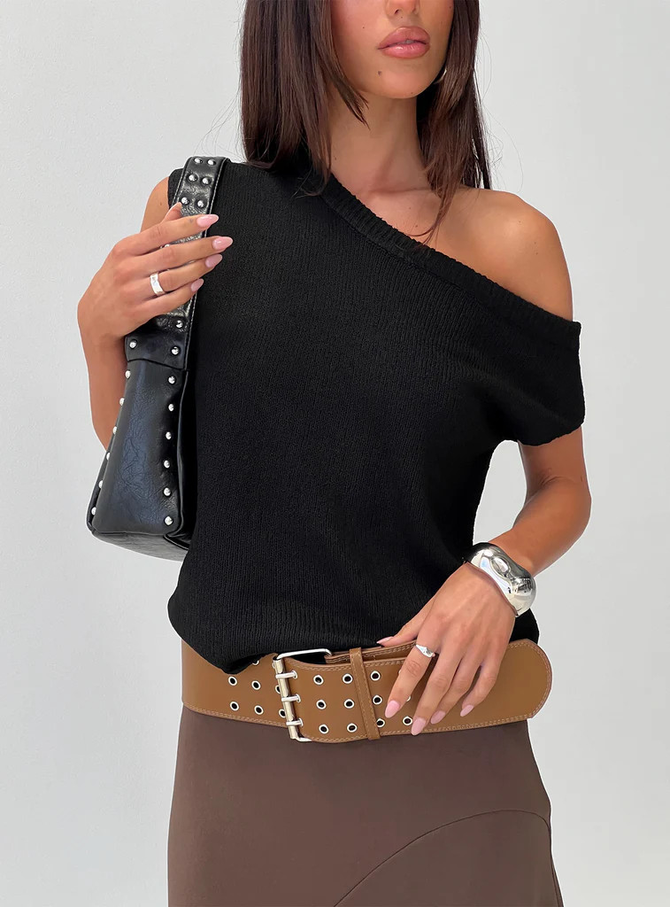 Ashfield Off Shoulder Top Black | Princess Polly US