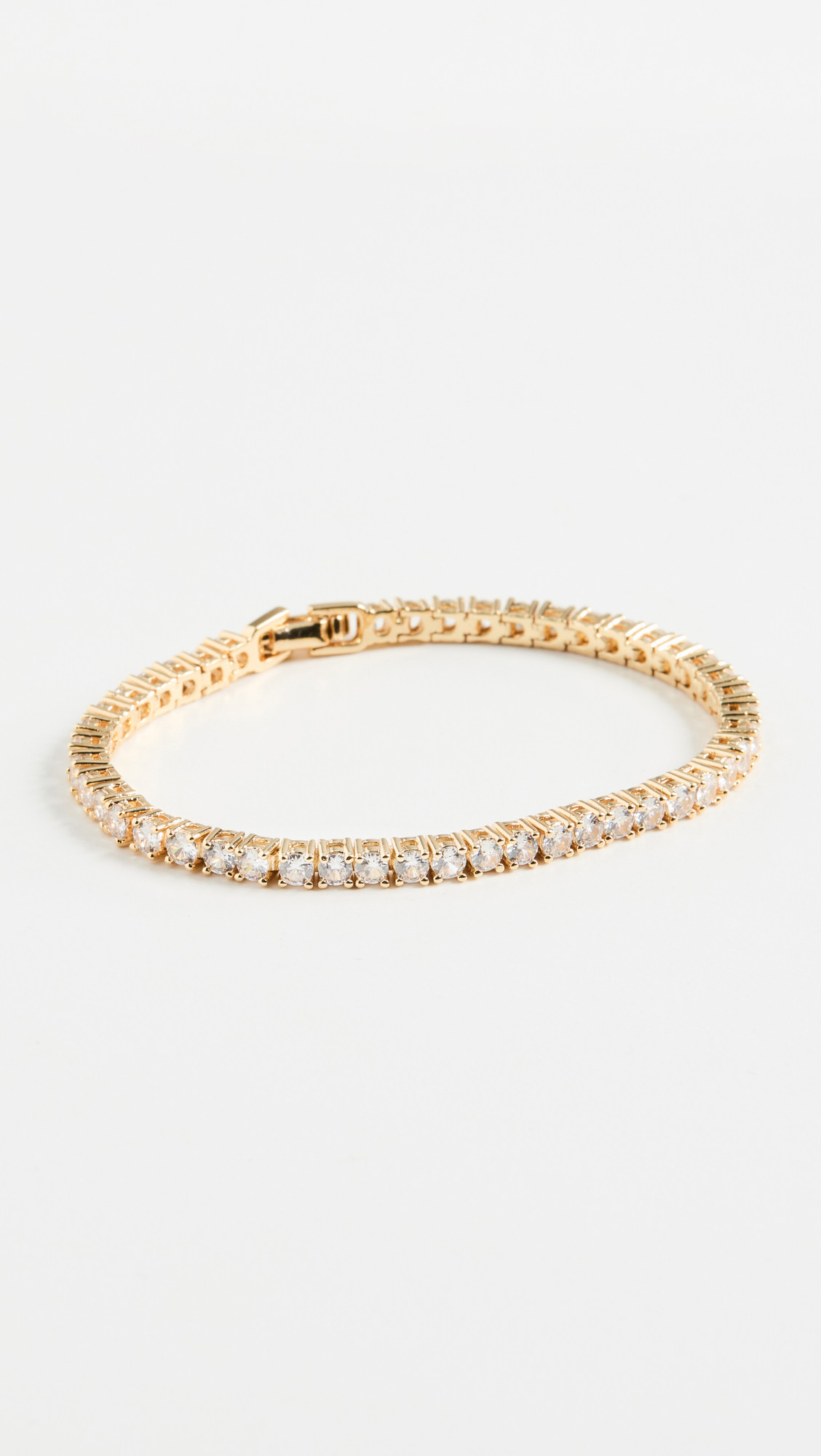 SHASHI Tennis Clasp Bracelet Gold One Size | Shopbop