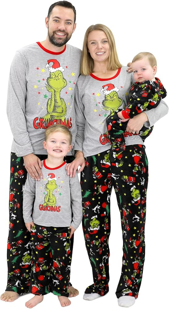 Dr. Seuss Grinch Pajamas - Family Christmas Pajamas Set - Merry Grinchmas Matching PJs - Adults &... | Amazon (US)