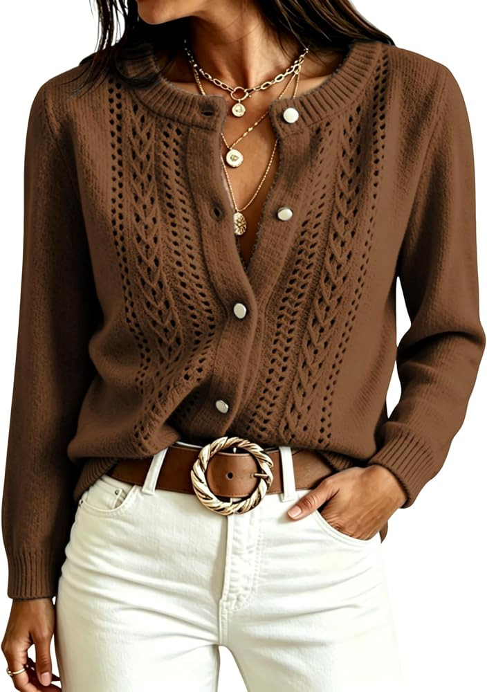 Lianlive Women Cardigan Sweaters Button Down Knit Cardigan | Amazon (US)