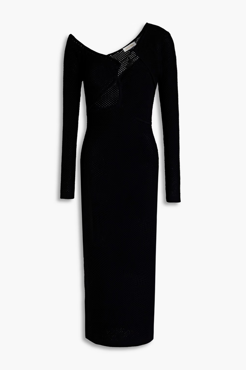 Rosemary one-shoulder cutout crochet-knit midi dress | The Outnet (US and CA)