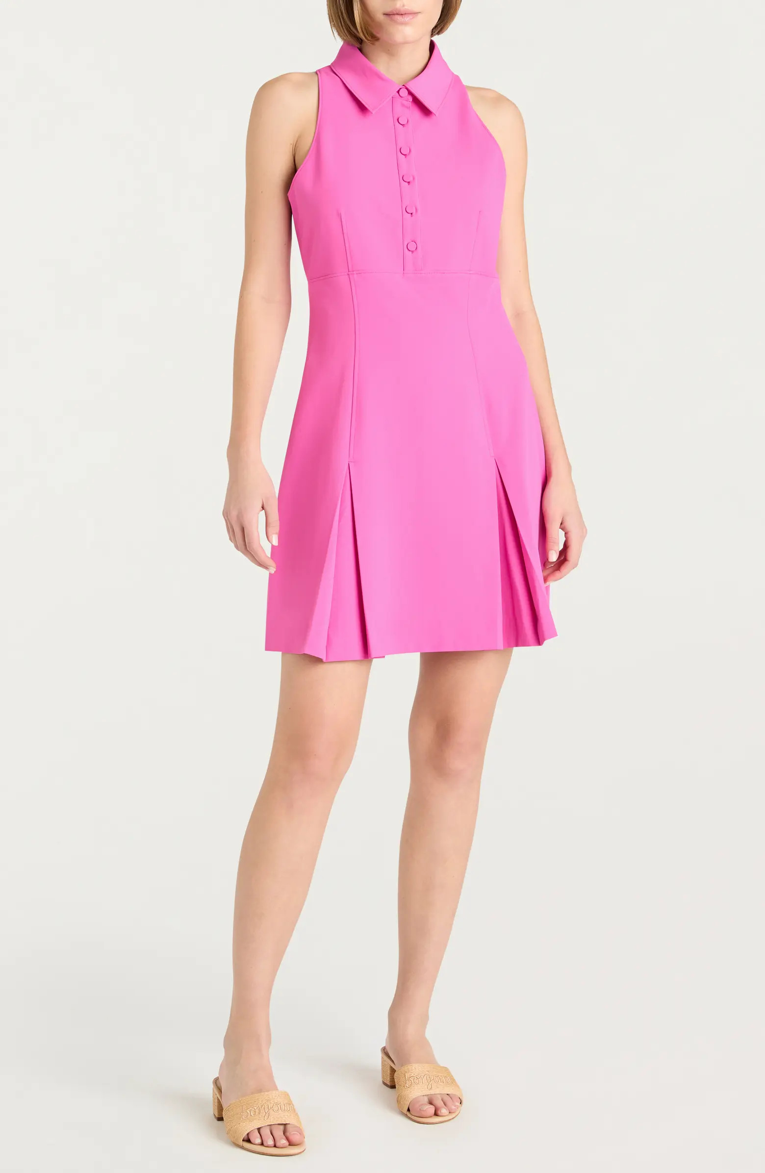 Casette Sleeveless Ft & Flare Shirtdress | Nordstrom