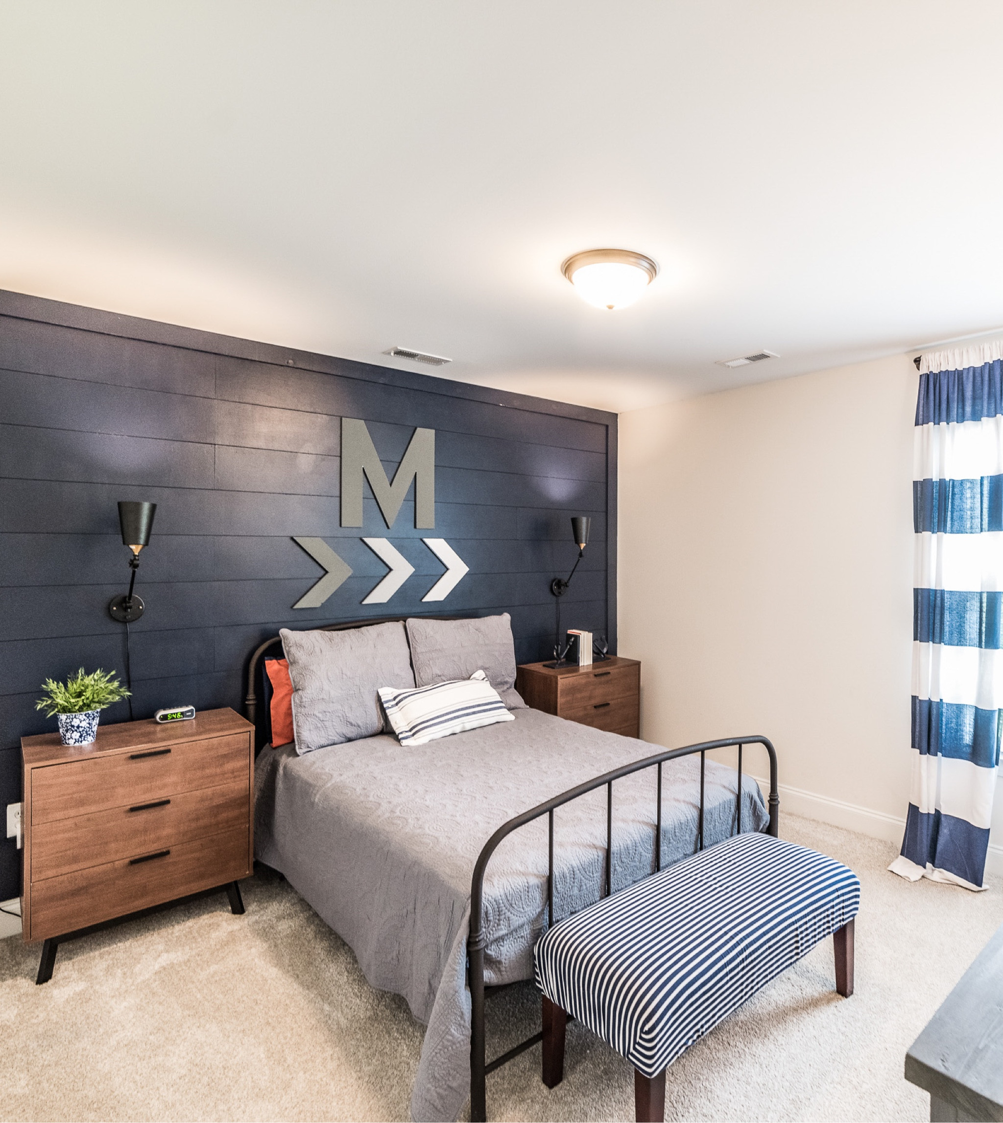 Teen boy bedroom decor. Navy blue and grey bedroom decor for teen boy. Masculine bedroom  

#LTKhome