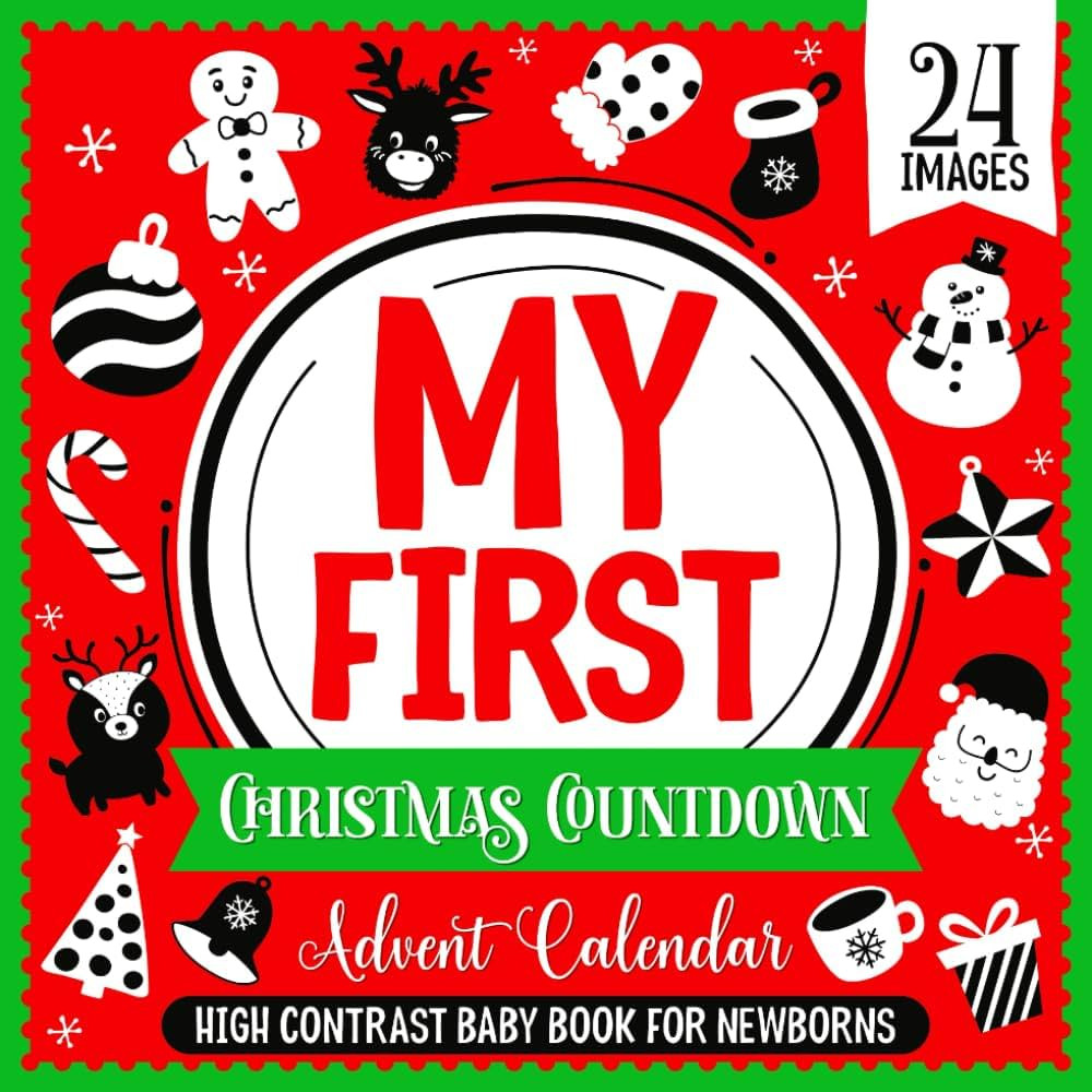 My First Christmas Countdown Advent Calendar | High Contrast Baby Book for Newborns: Simple Black... | Amazon (US)