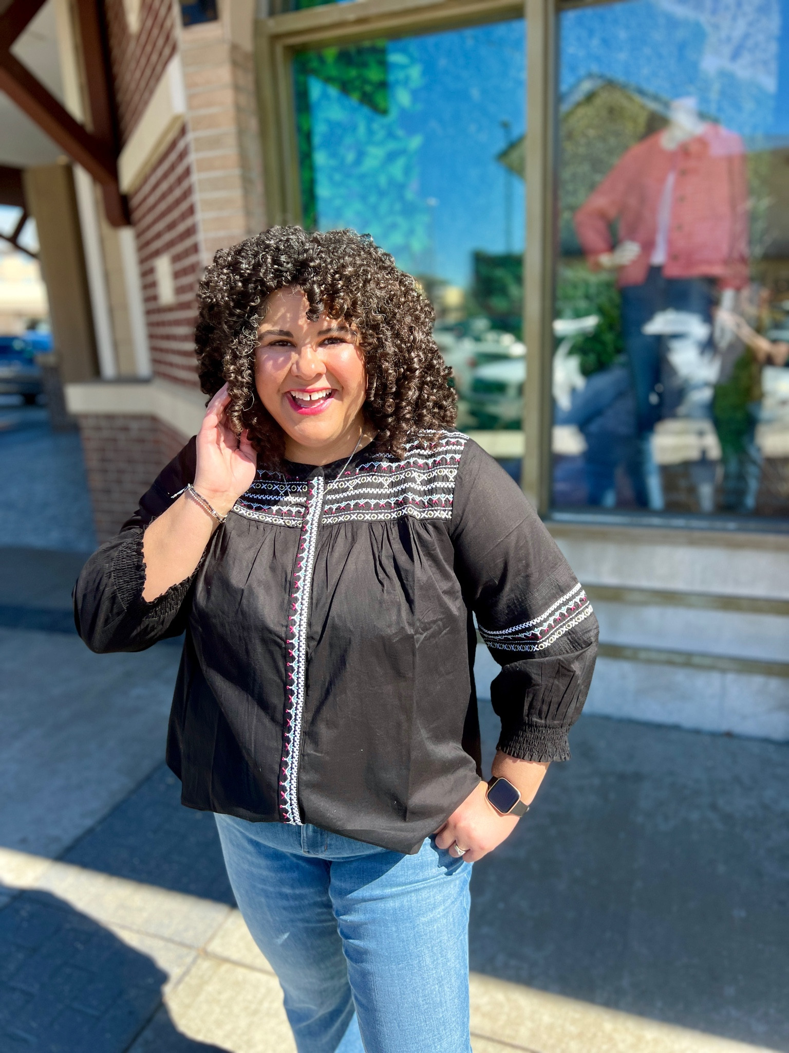 How fun is this embroidered top? #ad #greenwaystationpartner

It’s giving spring with the pops of color and lighter weight fabric, along with the longer sleeve. 

Pair with a fun cropped jean and some wedge sandals for a cute casual look.

I sized up to a 2X in this for a looser look.

#LTKover40 #LTKstyletip

#LTKSeasonal