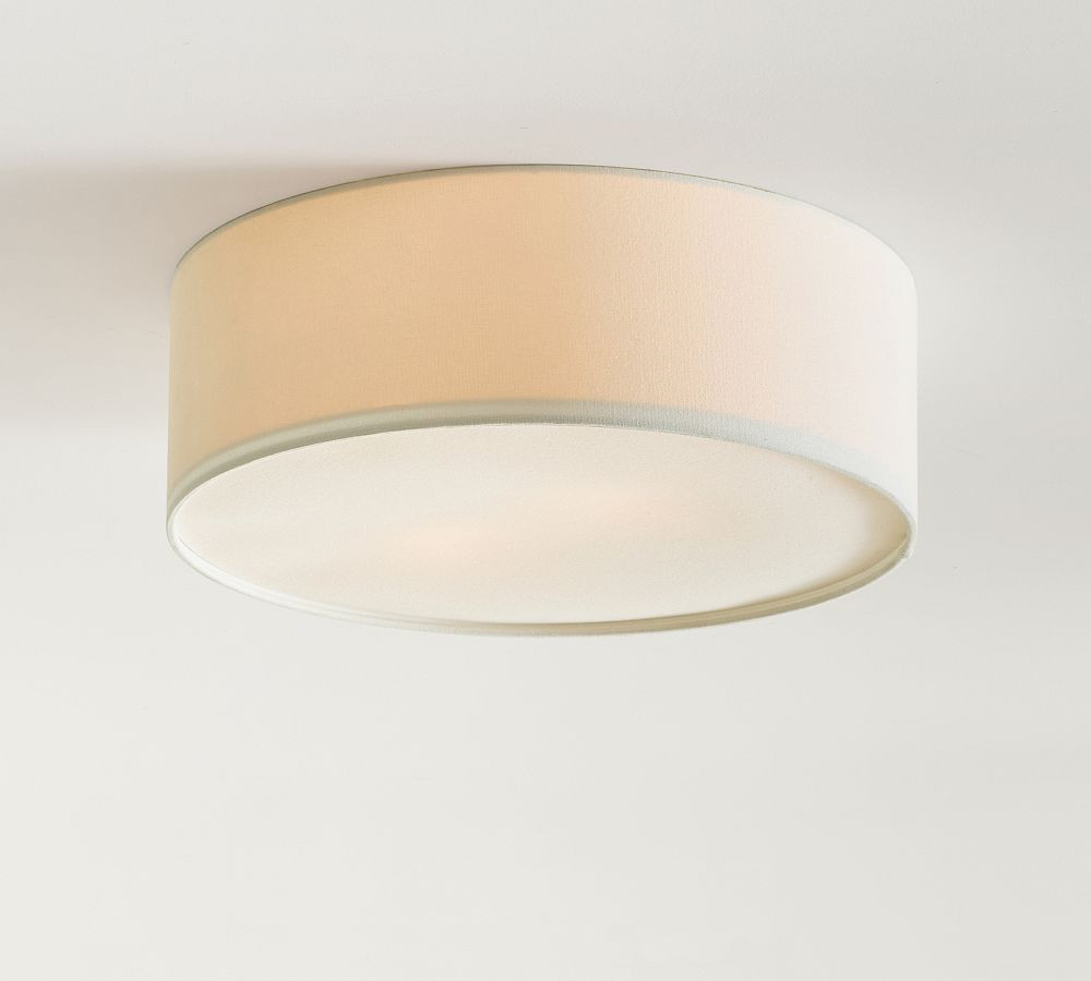 Linen Drum Flush Mount (12"-18") | Pottery Barn (US)