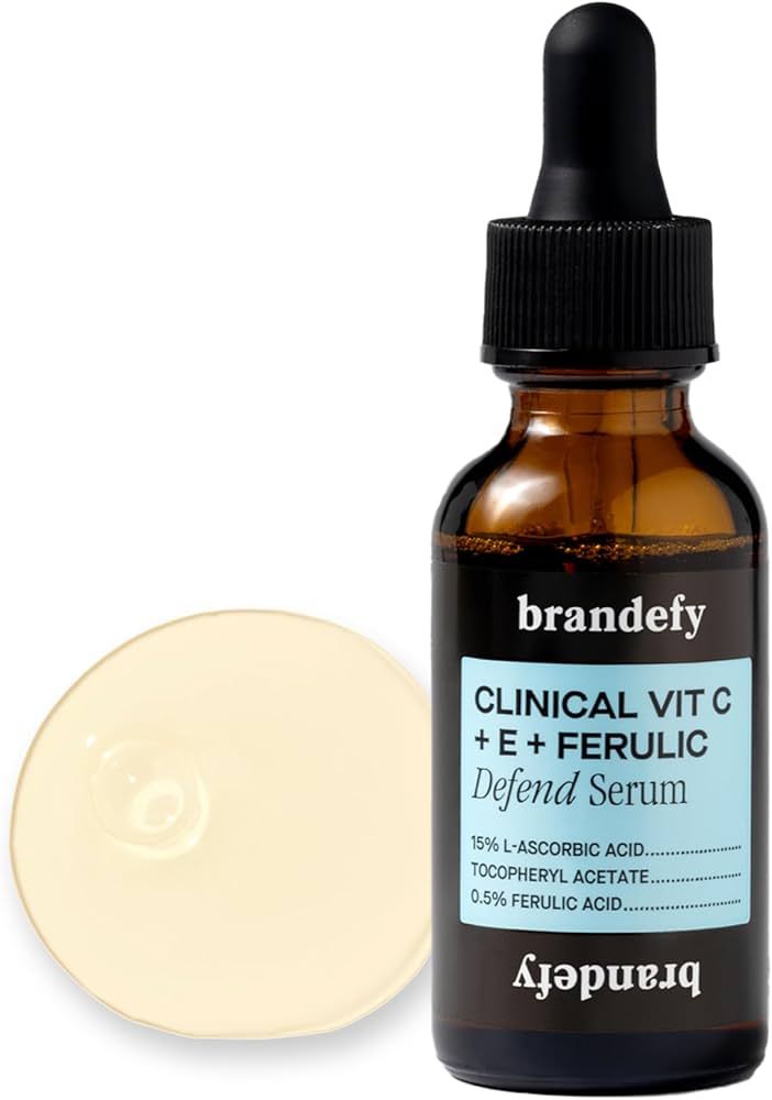 Brandefy Vitamin C Face Serum 15% L. Ascorbic Acid, Ferulic Acid .5% + Vitamin E for Self Care an... | Amazon (US)