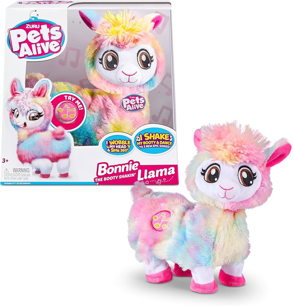 Pets Alive Rainbow Bonnie The Booty Shakin Llama Battery-Powered Dancing Robotic Toy by ZURU, 1 Count (Pack of 1) | Amazon (US)