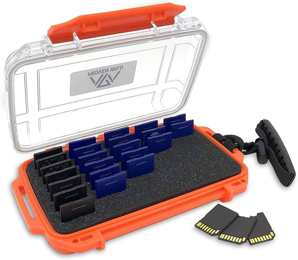 SD Card Holder by Proven Wild | Durable, Waterproof SD Card Case | SD Card Holder Case Holds 35 S... | Amazon (US)