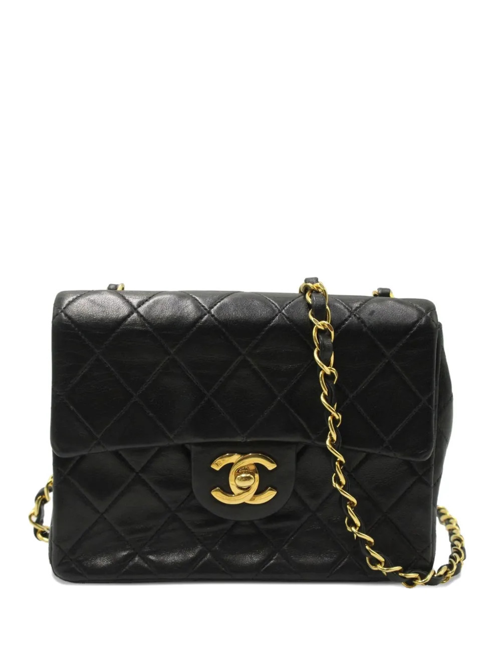 CHANEL Pre-Owned mini Classic Square Flap shoulder bag - Black | Farfetch Global