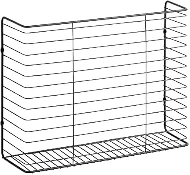 mDesign Portable Metal Farmhouse Wall Decor Angled Storage Organizer Basket Bin for Hanging in Kitch | Amazon (US)