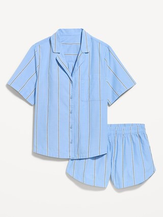 Poplin Pajama Short Set | Old Navy (US)
