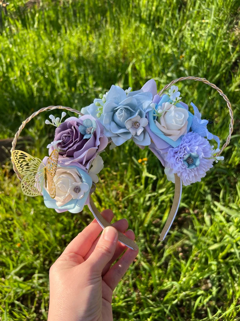 Spring Sky Mouse Ears / Disney Ears / Floral Lights / Minnie / Mickey - Etsy | Etsy (Global)