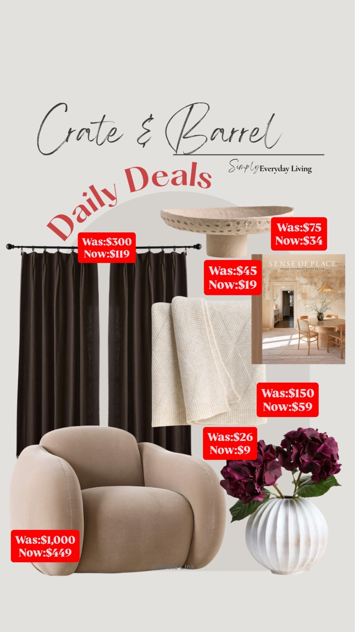 Crate & barrel daily deals

#LTKSaleAlert