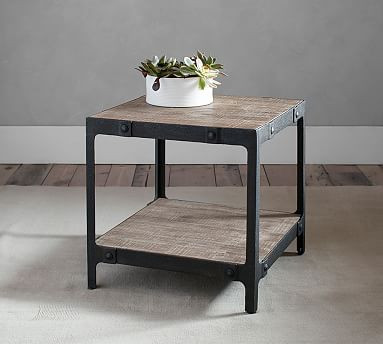 Clint Reclaimed Wood End Table | Pottery Barn (US)