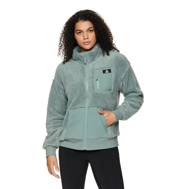 Reebok Women's Getaway Sherpa Jacket With Front Zipper Pocket | Walmart (US)