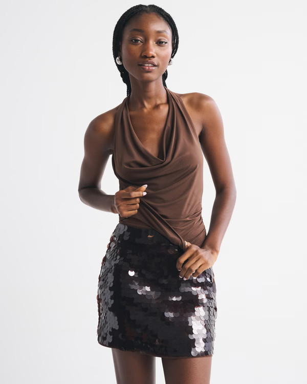 Women's The A&F Scarlett Sequin Mini Skort | Women's Bottoms | Abercrombie.com | Abercrombie & Fitch (UK)