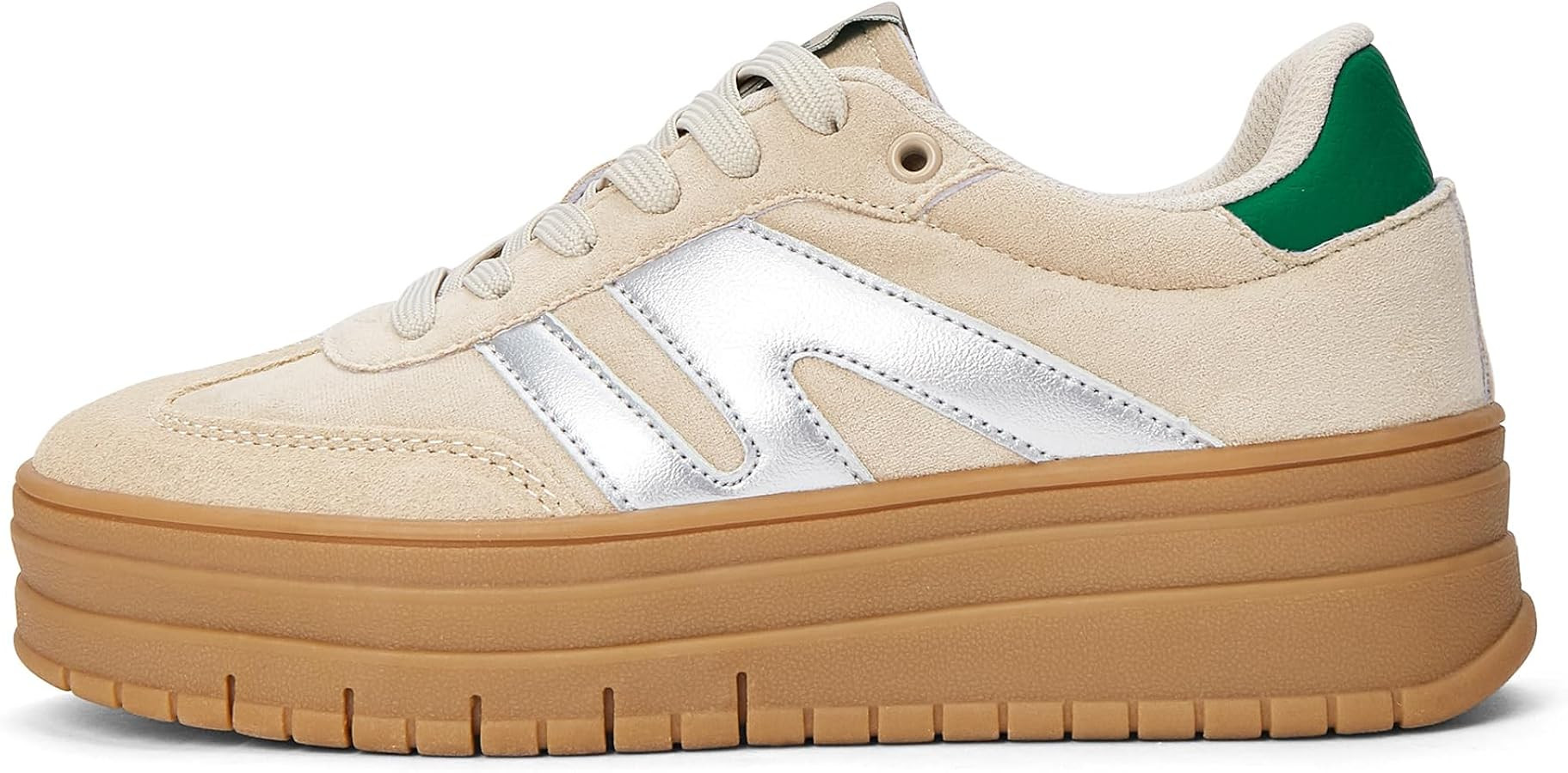 LUCKY STEP Women's Platform Gum Thick Sole Fashion Sneakers Classic Retro Rubber Low Top Casual T... | Amazon (CA)