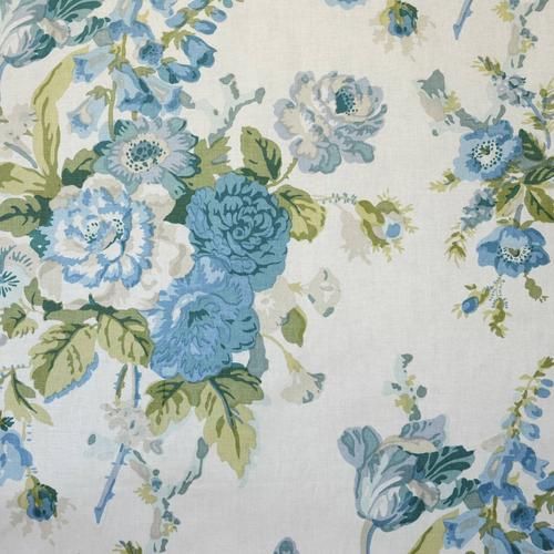 Lee Jofa Grenville Glazed Chintz Blue/Green Fabric | DecoratorsBest
