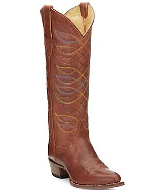 Justin Boots Whitley Leather Western Boots - 6 | Dillard's