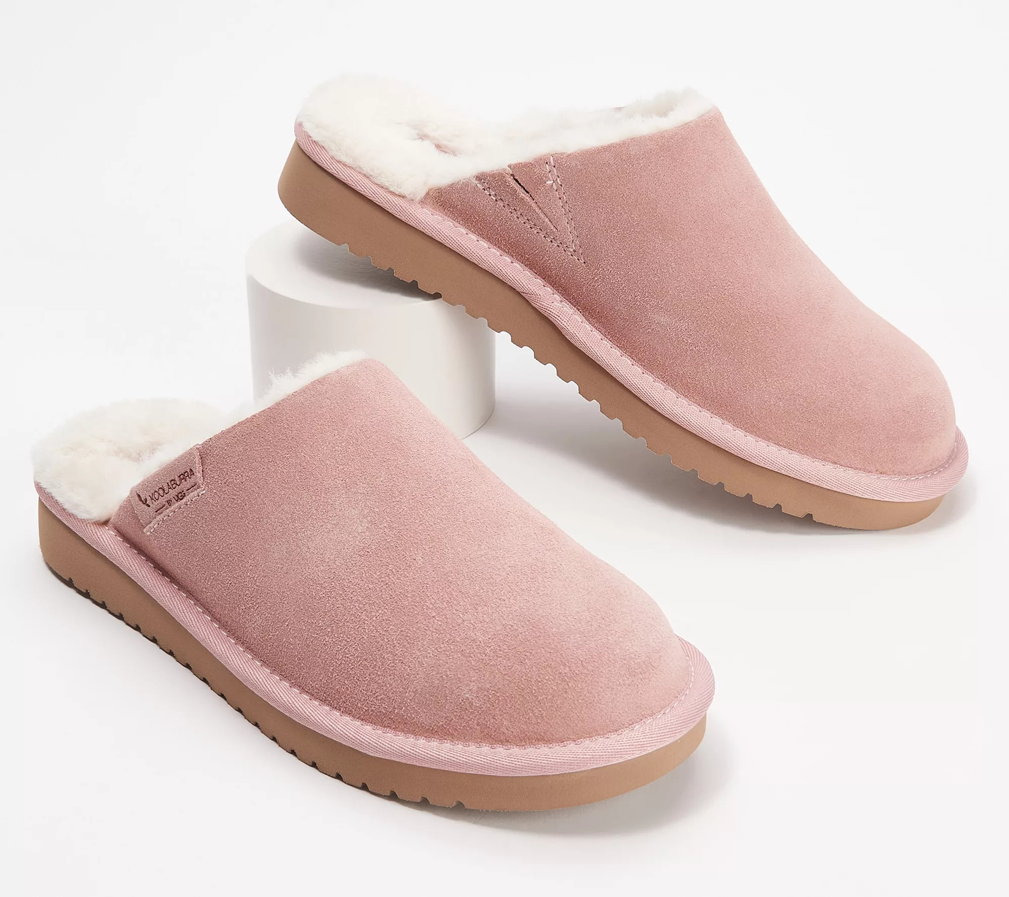 Koolaburra by UGG Suede Faux Fur Slippers - Sonele - QVC.com | QVC