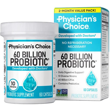 Physician’s Choice 60 Billion Probiotic, for Women & Men, 60 Count, Digestive & Gut Health | Walmart (US)