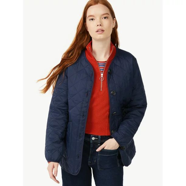 Free Assembly Women's Quilted Liner Jacket - Walmart.com | Walmart (US)
