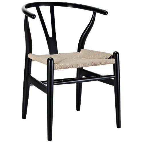 Modway Amish Mid-Century Wood Kitchen and Dining Room Chair in Black | Amazon (US)