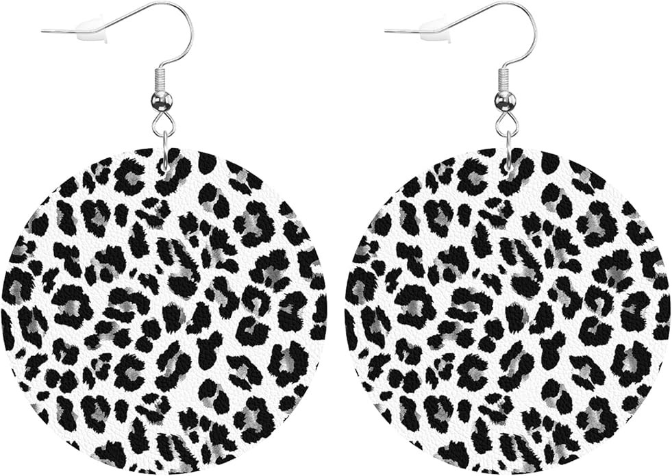 Swono Bright Colored Lollipop Round Faux Leather Earrings for Women Sweet Dessert Candy for Kids ... | Amazon (US)