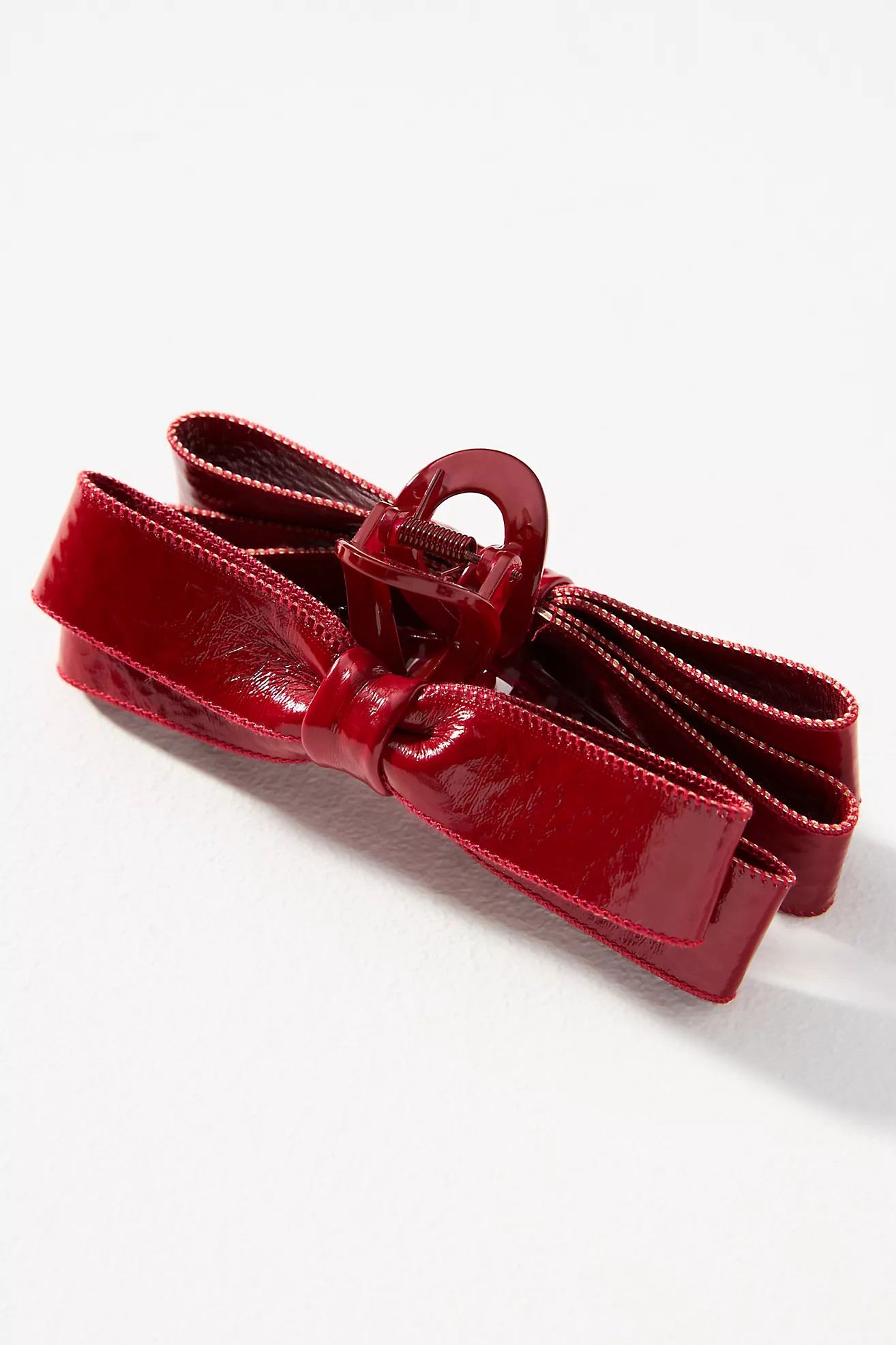 Violet & Brooks Faux-Leather Bow Claw Clip | Anthropologie (US)