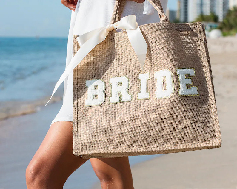 Bride Bag Beach Bag Bridesmaid Tote Bag Bachelorette Gift Bag - Etsy | Etsy (US)